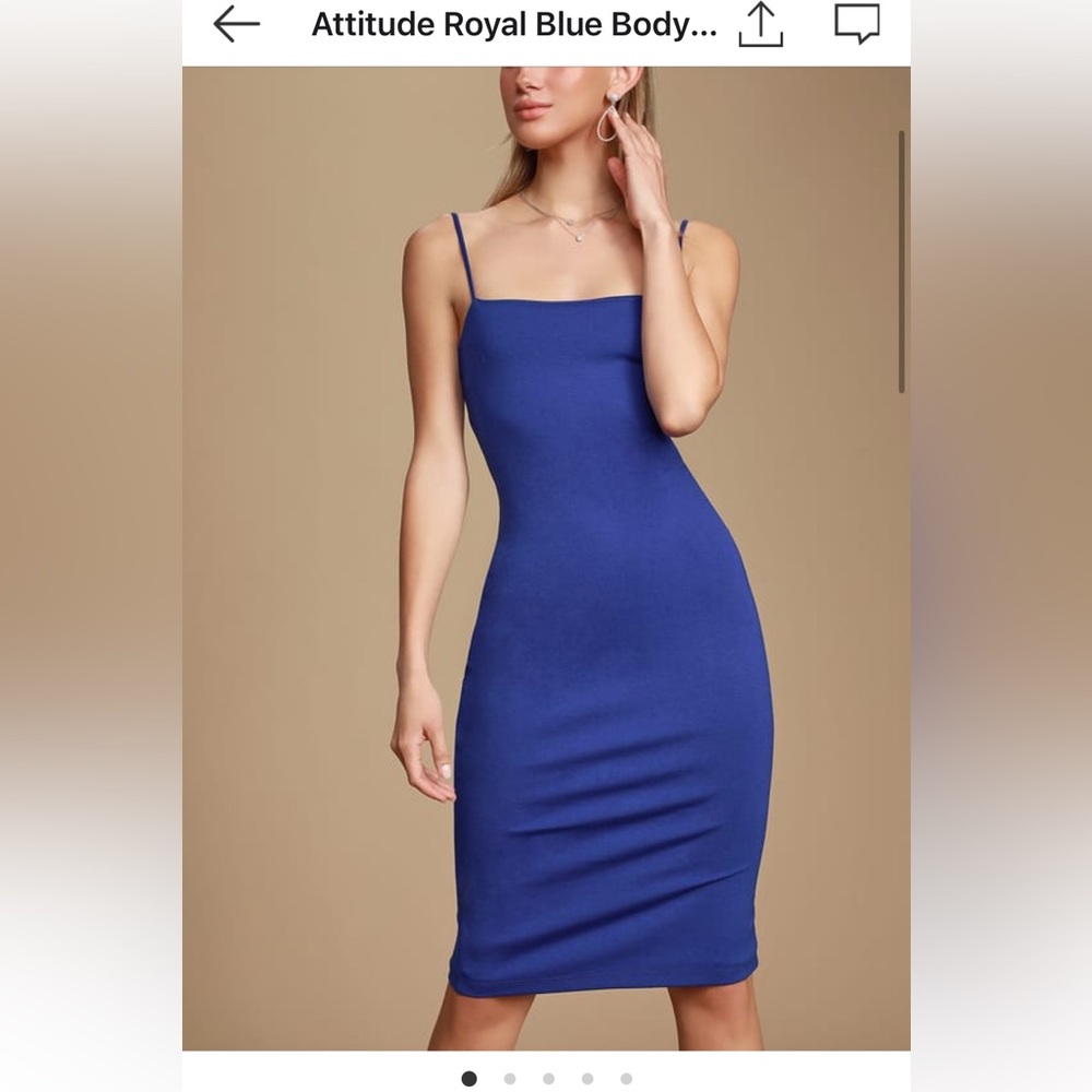 Lulus royal blue midi dress